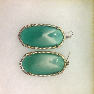 Green Large Kendra Scott Earrings