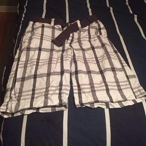 American Eagle Longer Length plaid shorts