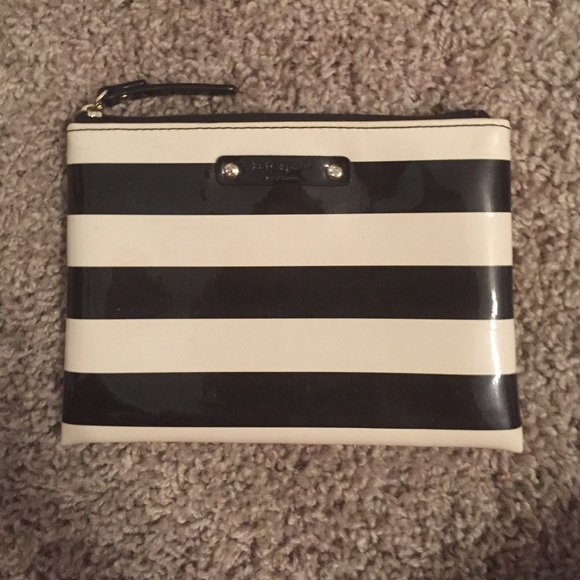Black and white strip Kate Spade handbag