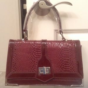 WHBM cranberry handbag - never used!