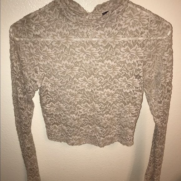 Sheer floral lace top