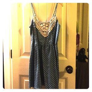PRICE DROP!!! Blue lacy polka dot dress.