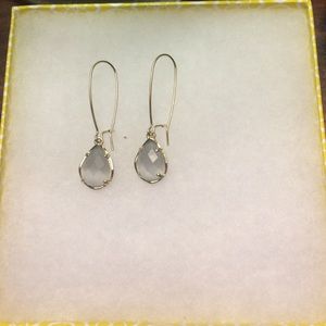 Brand New Clear & Gold Kendra Scott Earrings
