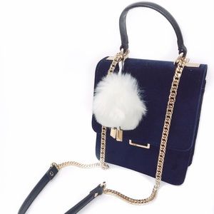 Blue Velvet Zara Bag