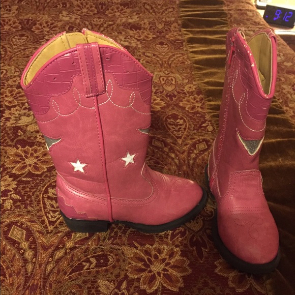 Little girls pink boots, size 10.