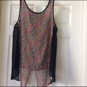 Xhilaration Bohemian Blouse, top Sz L