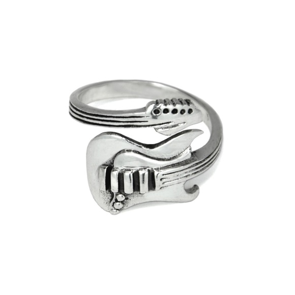 Sterling Silver Guitar Ring