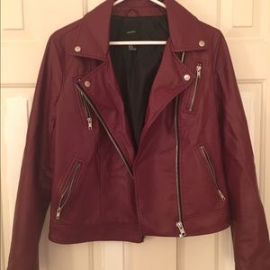 Burgundy Leather Jacket