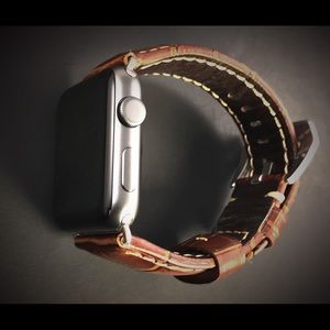 Leather Apple Watch Band - Brown