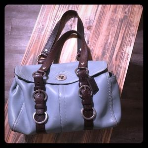 Light blue leather purse