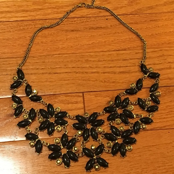 Black statement necklace