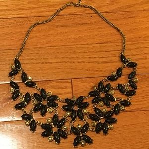 Black statement necklace