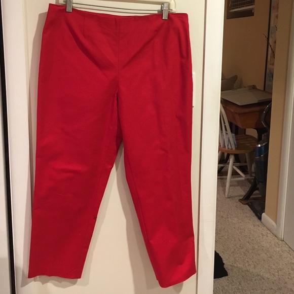 Ellen Tracy red pants , Size 8