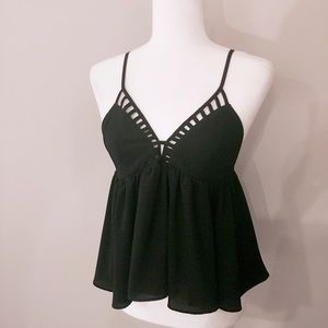 Black Cage Detail Camisole