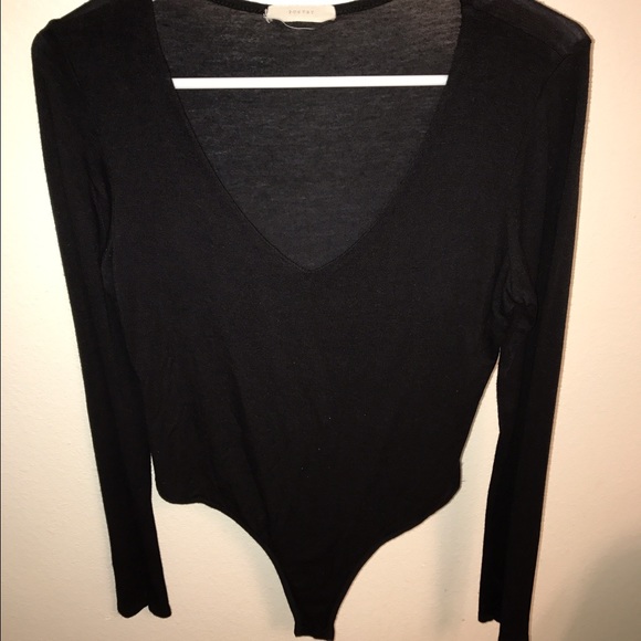 Black long sleeve bodysuit