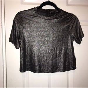 Metallic crop top