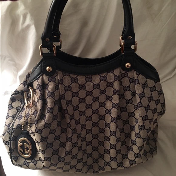 Gucci navy blue handbag