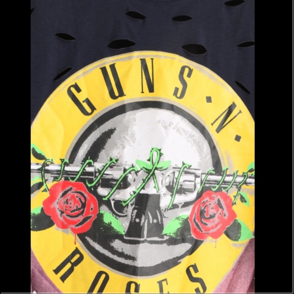 🌹JUST IN!🌹Guns n' Roses Graphic CutOut Crop Tee - Picture 3 of 4