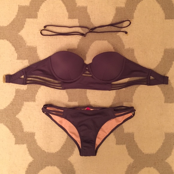 Victoria's Secret purple midi bandeau bikini