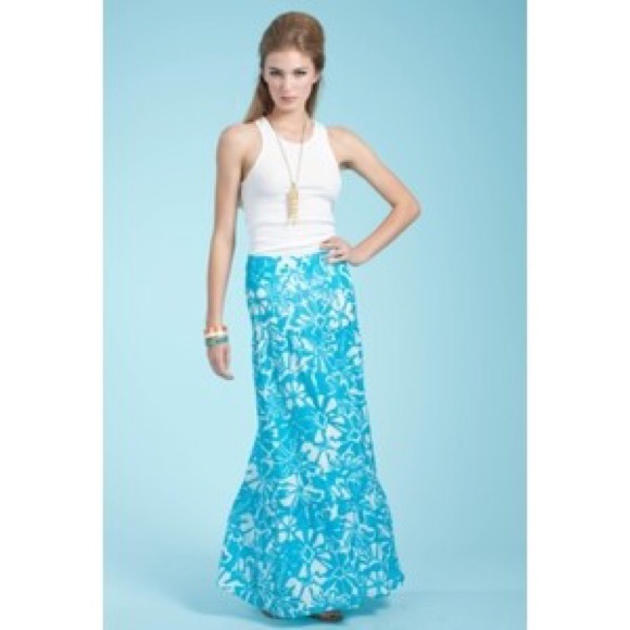 Trina Turk floral maxi skirt sz 8