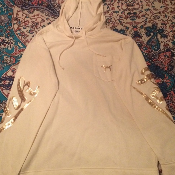 Creme and gold Victoria secret pull over