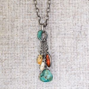 Silpada Silver Multi Stone necklace