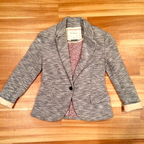 Grey and pink Cartonnier blazer | Anthropologie