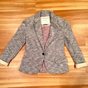 Grey and pink Cartonnier blazer | Anthropologie
