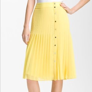 Red baker pleated skirt sz 3 which is sz 10