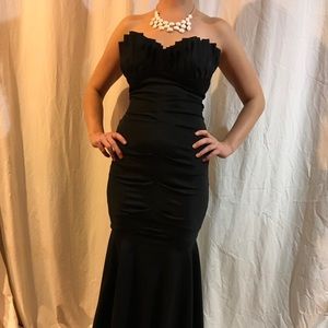 Chico's Strapless Full-length Black Gown size 4