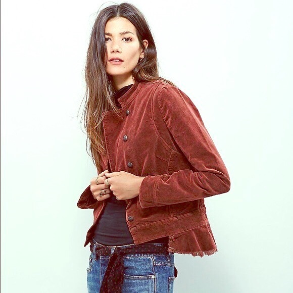 Free People: Shrunken Uncut Cord Jacket- medium