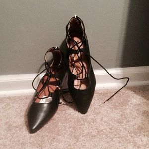 H&M Strappy Flats NWT faux-leather