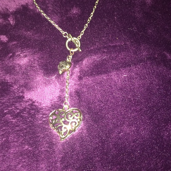 Gold heart necklace on sale!