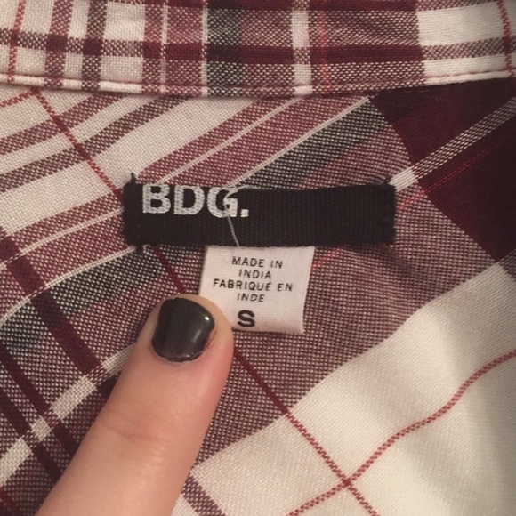 Burgundy BDG flannel - Picture 3 of 4