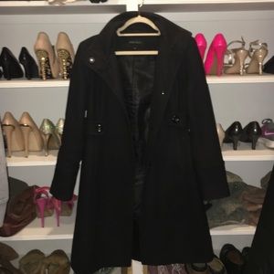 Wool Knee / Mid Length Peacoat Nine West Sz 8