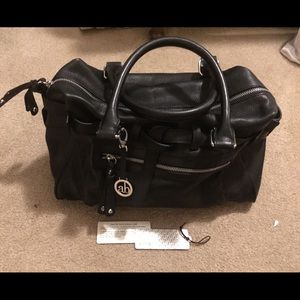 *SOLD* Slouchy Black Leather Ashley Brooke Satchel