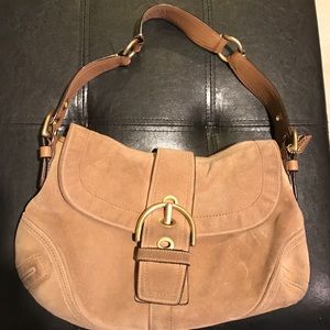 Suede Coach hobo