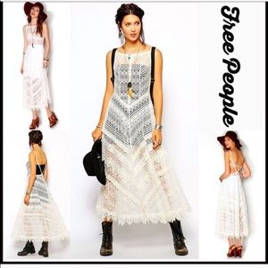 Free People Low back Maxi Dress - Ivory