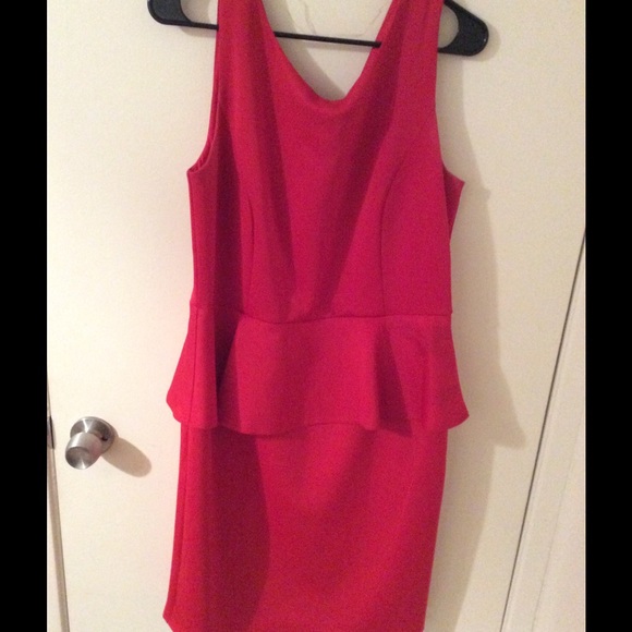 Red dress.