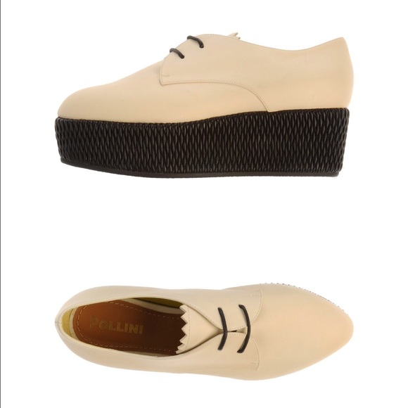 Pollini Ivory Creme Platform Oxfords - Picture 2 of 4