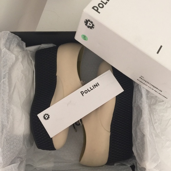 Pollini Ivory Creme Platform Oxfords - Picture 3 of 4