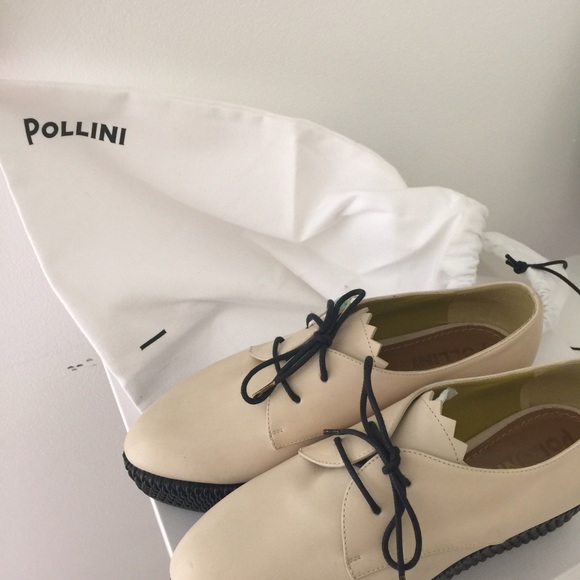 Pollini Ivory Creme Platform Oxfords - Picture 4 of 4
