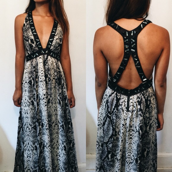 Bebe cheetah print maxi small