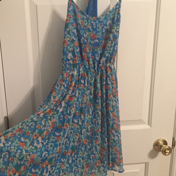 Blue floral sun dress - Picture 2 of 4