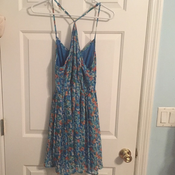Blue floral sun dress - Picture 3 of 4