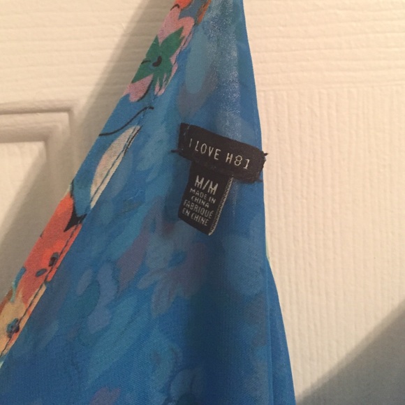 Blue floral sun dress - Picture 4 of 4