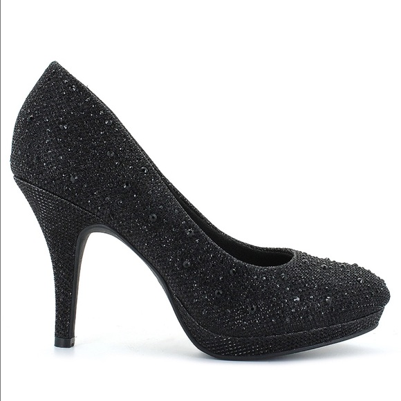 Women's stunning Black "Silver Slipper" Shoe sz 10