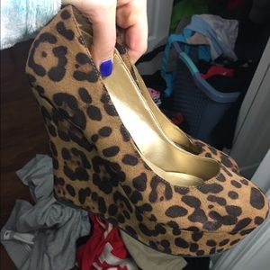 Steve Madden cheetah wedges