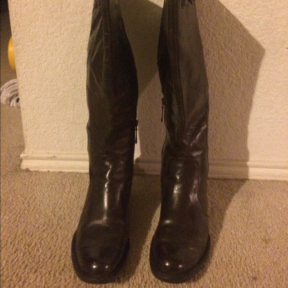 Brown Born Leather Boots