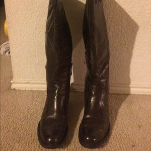 Brown Born Leather Boots